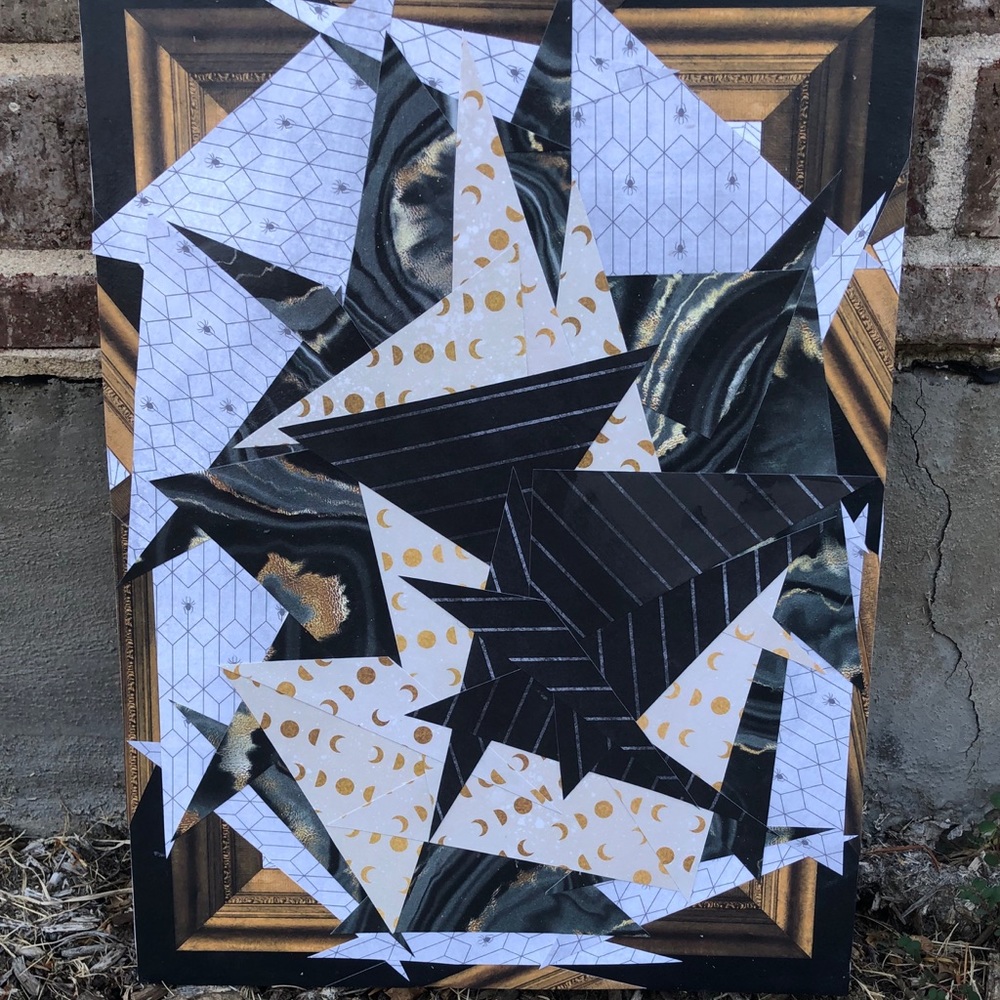 ✨Original Handmade Abstract Collage on Canvas✨